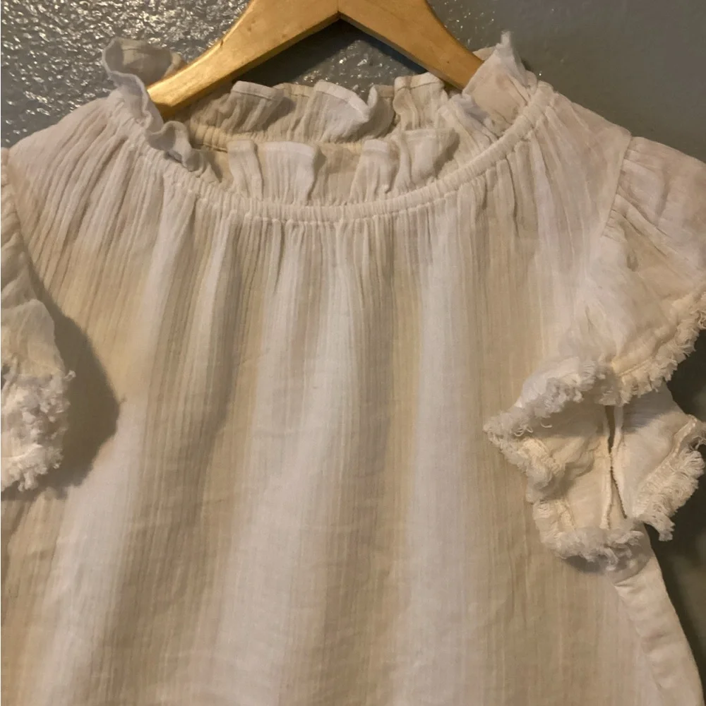 THML White Ruffled  Top - Picture 2 of 7